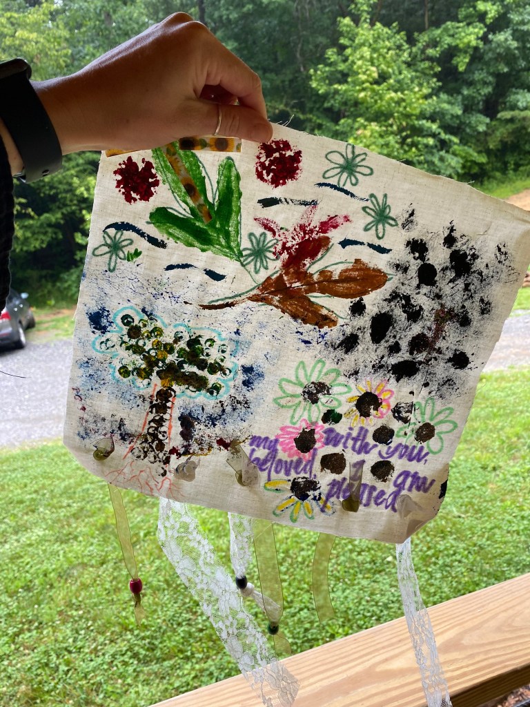 Collages utilizing nature elements can be integrated into the therapy experience.